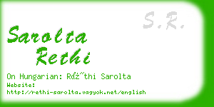 sarolta rethi business card